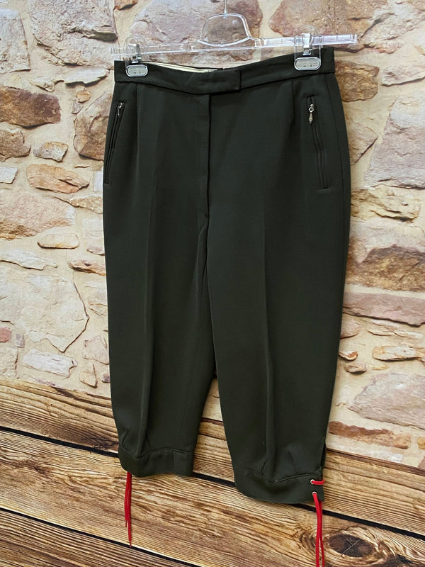 Vintage Kniebundhose in Dunkelgrün