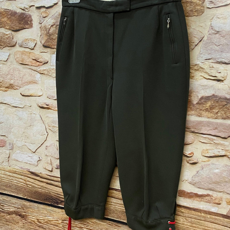 Vintage Kniebundhose in Dunkelgrün