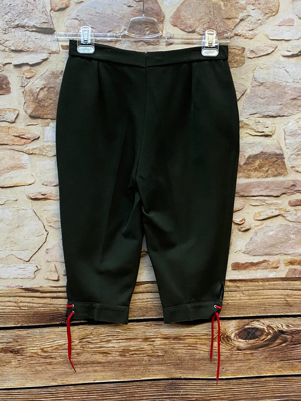 Vintage Kniebundhose in Dunkelgrün