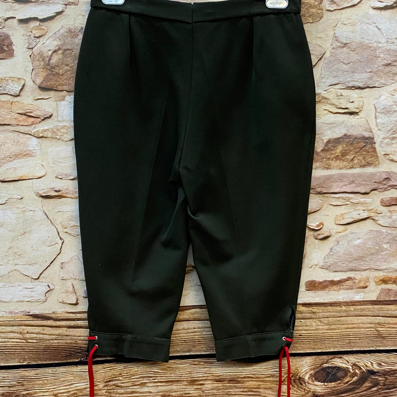 Vintage Kniebundhose in Dunkelgrün