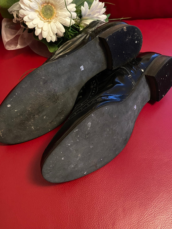 Vintage Lackschuhe Gr.40 in schwarz