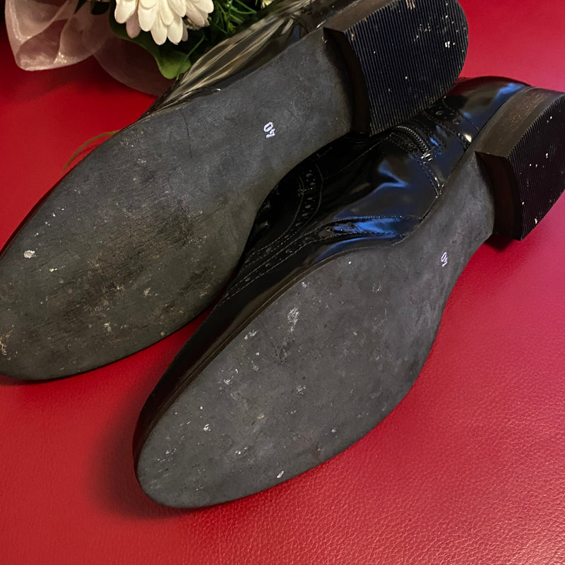 Vintage Lackschuhe Gr.40 in schwarz