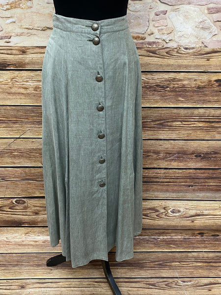 Langer Damen Trachtenrock von Country Line – Beige, Größe 36 