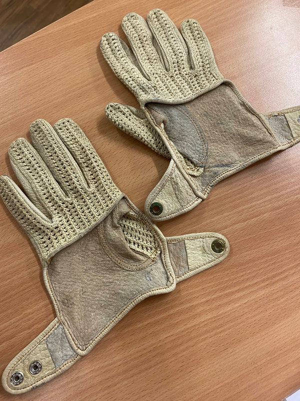 Vintage Damen Leder-Fahrhandschuhe Größe M