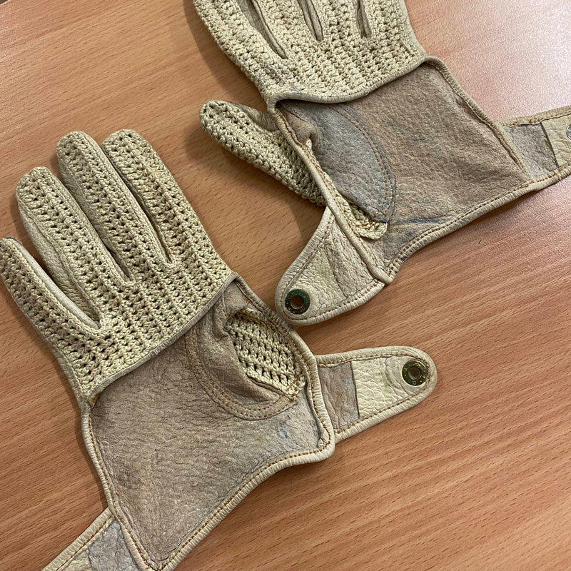 Vintage Damen Leder-Fahrhandschuhe Größe M