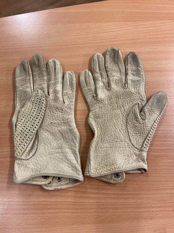 Vintage Damen Leder-Fahrhandschuhe Größe M