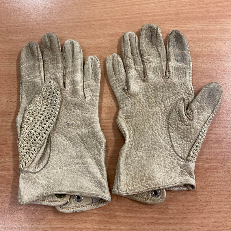 Vintage Damen Leder-Fahrhandschuhe Größe M