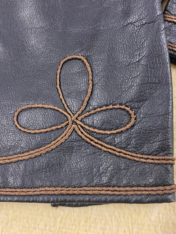 Vintage Damen-Lederhandschuhe – Größe M