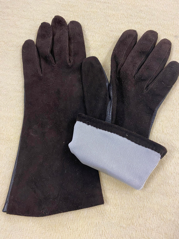 Vintage Damen-Wildlederhandschuhe – Größe M