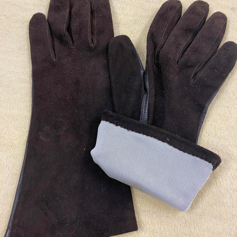 Vintage Damen-Wildlederhandschuhe – Größe M