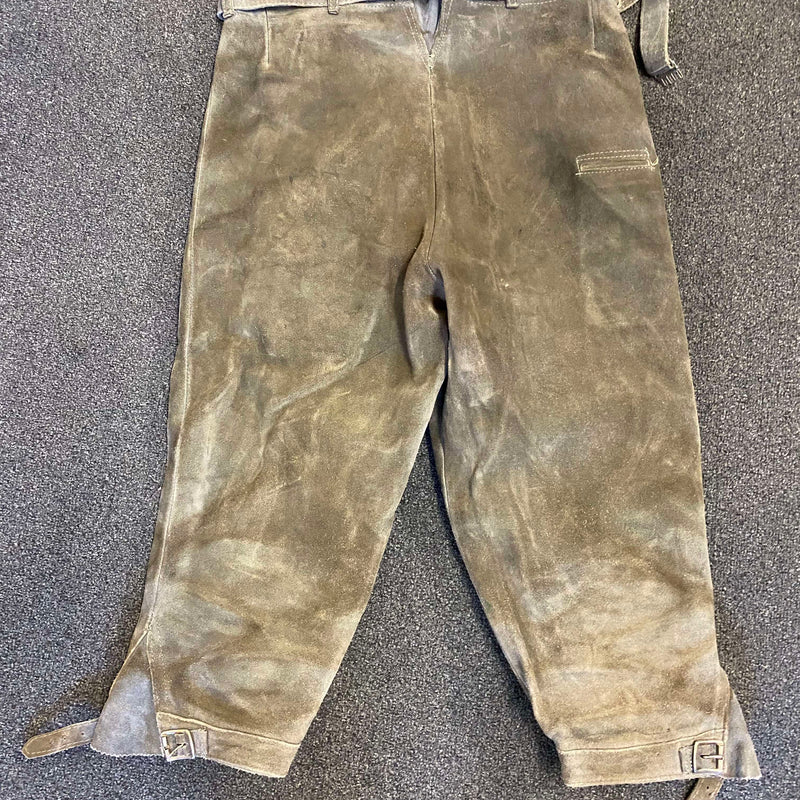 Authentische Vintage Trachten-Kniebundlederhose – Größe S