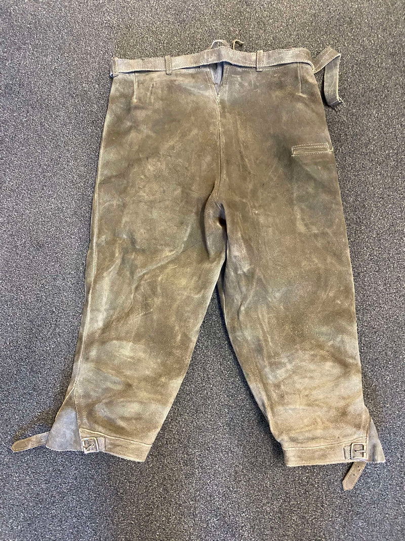 Authentische Vintage Trachten-Kniebundlederhose – Größe S