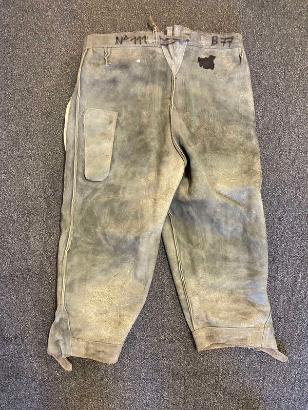 Authentische Vintage Trachten-Kniebundlederhose – Größe S