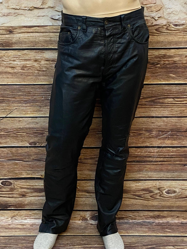 Vintage Lederhose in schwarz Gr.34