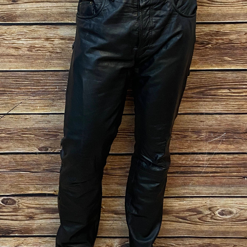 Vintage Lederhose in schwarz Gr.34