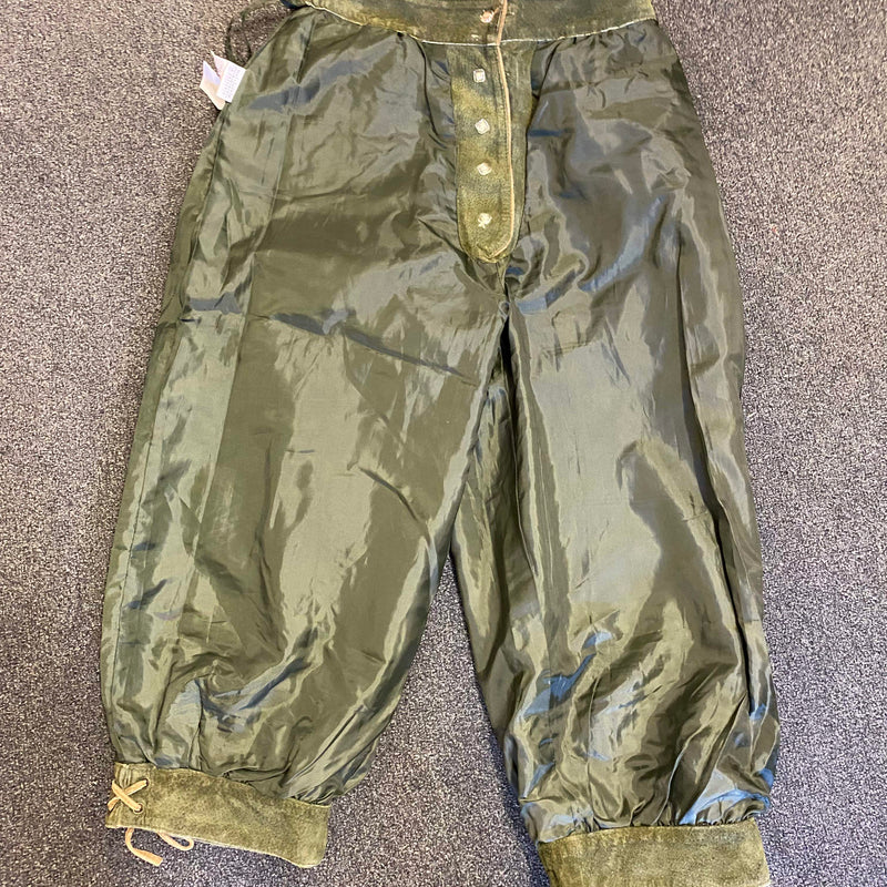 Damen Trachten Kniebundlederhose in Olivgrün – Größe 36