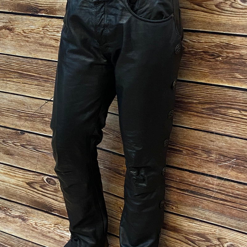 Vintage Lederhose in schwarz Gr.34, Ansicht 2