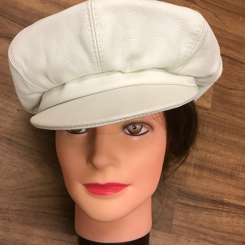 Vintage Lederkappe im Retro-Stil – Größe 57