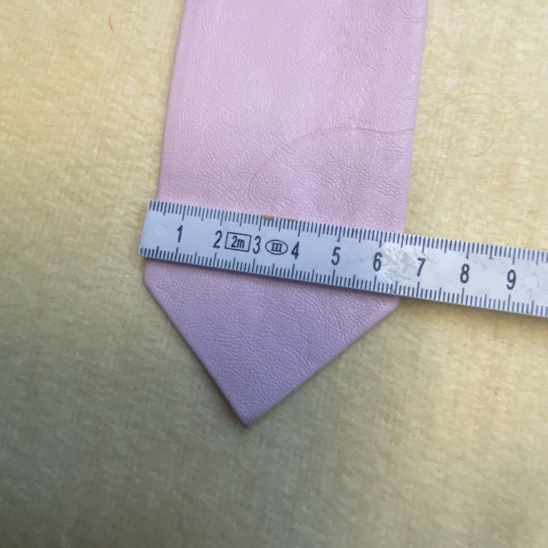Elegante Vintage Lederkrawatte in zartem Rosa