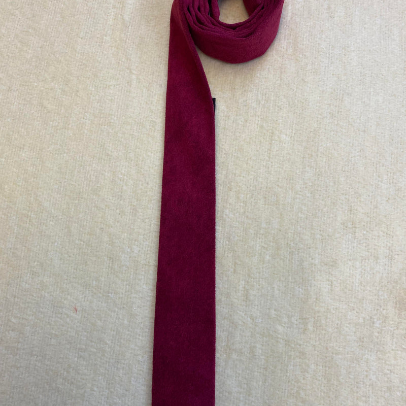 Vintage Wildleder Krawatte – Bordeauxrot 