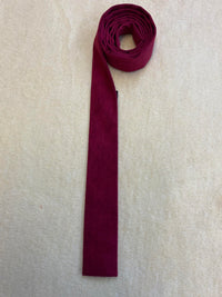 Vintage Wildleder Krawatte – Bordeauxrot 
