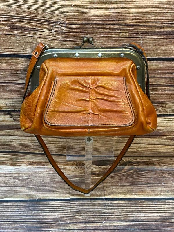 Lederhandtasche Vintage Damen Handtasche, Leder braun, Original