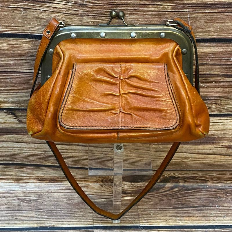 Lederhandtasche Vintage Damen Handtasche, Leder braun, Original