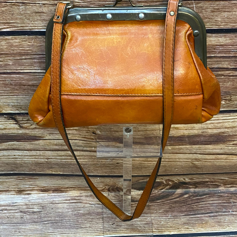 Lederhandtasche Vintage Damen Handtasche, Leder braun, Original
