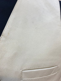 Herren Lederweste Vintage – Creme, Gr. L