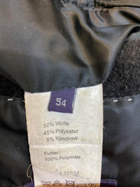 Schwarzer Peaky Blinders Mantel – Knielang, Vintage Gr.54