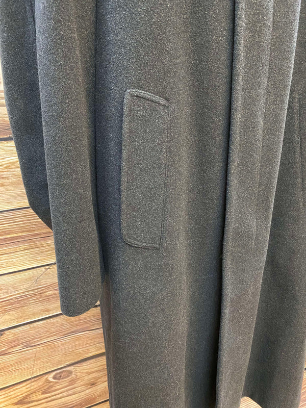 Vintage Herrenmantel Hansen Das Herrenhaus – Gr. 110, Schwarz, Wool & Cashmere