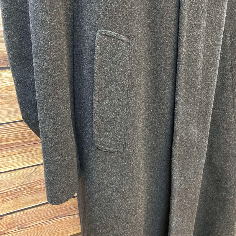 Vintage Herrenmantel Hansen Das Herrenhaus – Gr. 110, Schwarz, Wool & Cashmere