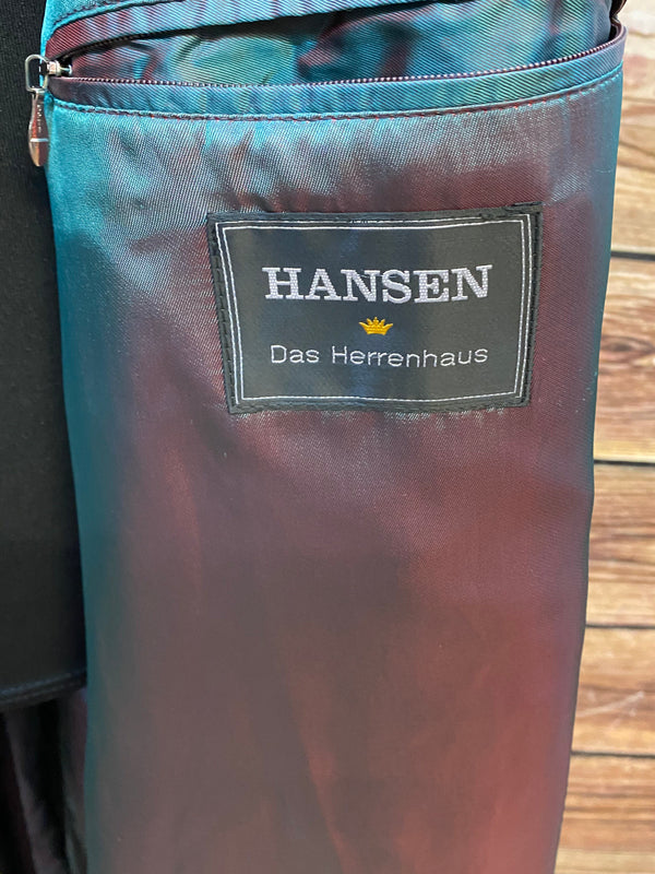 Vintage Herrenmantel Hansen Das Herrenhaus – Gr. 110, Schwarz, Wool & Cashmere