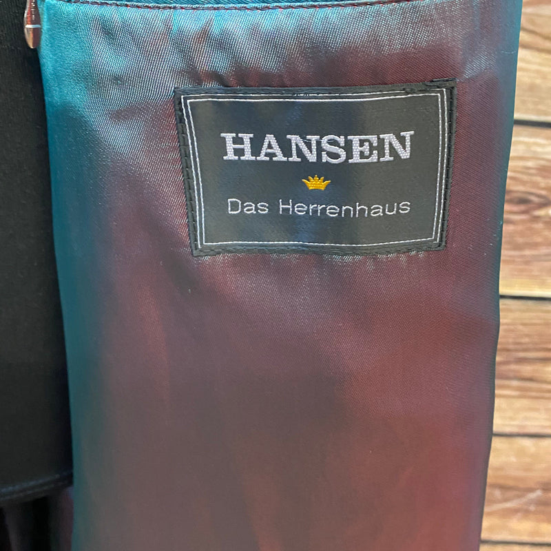 Vintage Herrenmantel Hansen Das Herrenhaus – Gr. 110, Schwarz, Wool & Cashmere