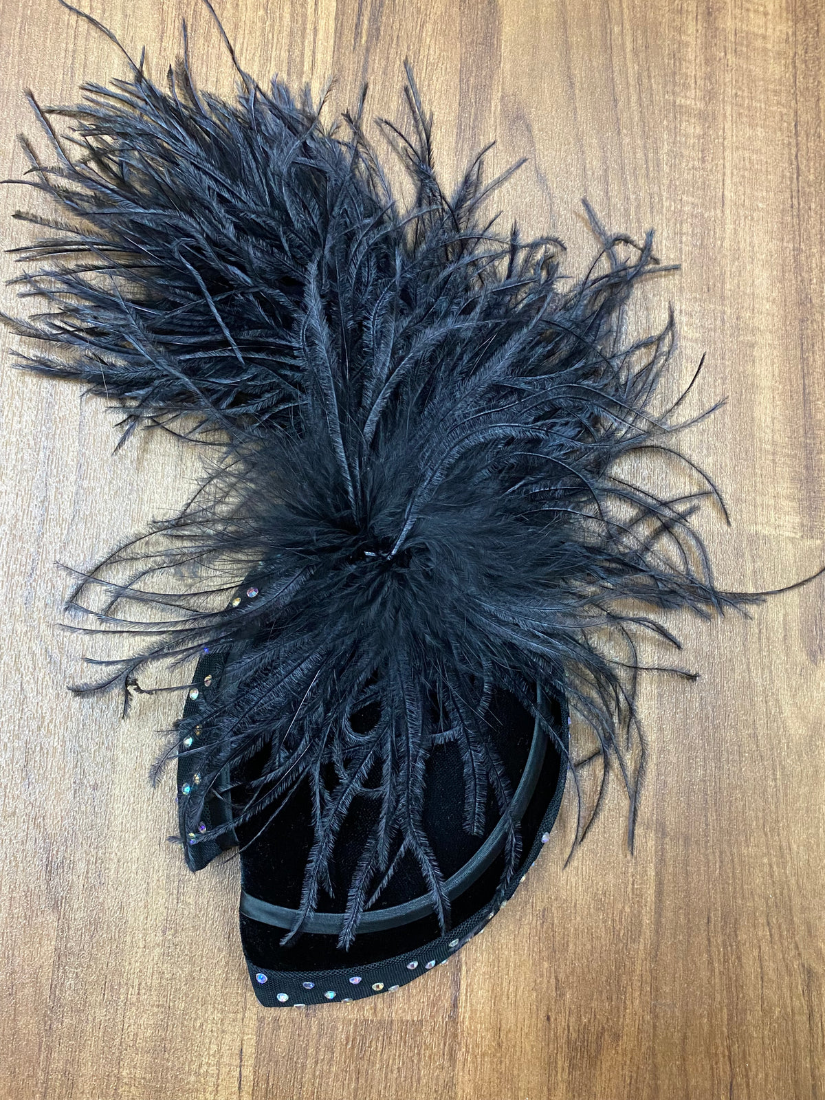 Schwarzer Vintage Minihut Fascinator Damen-Cocktailhut