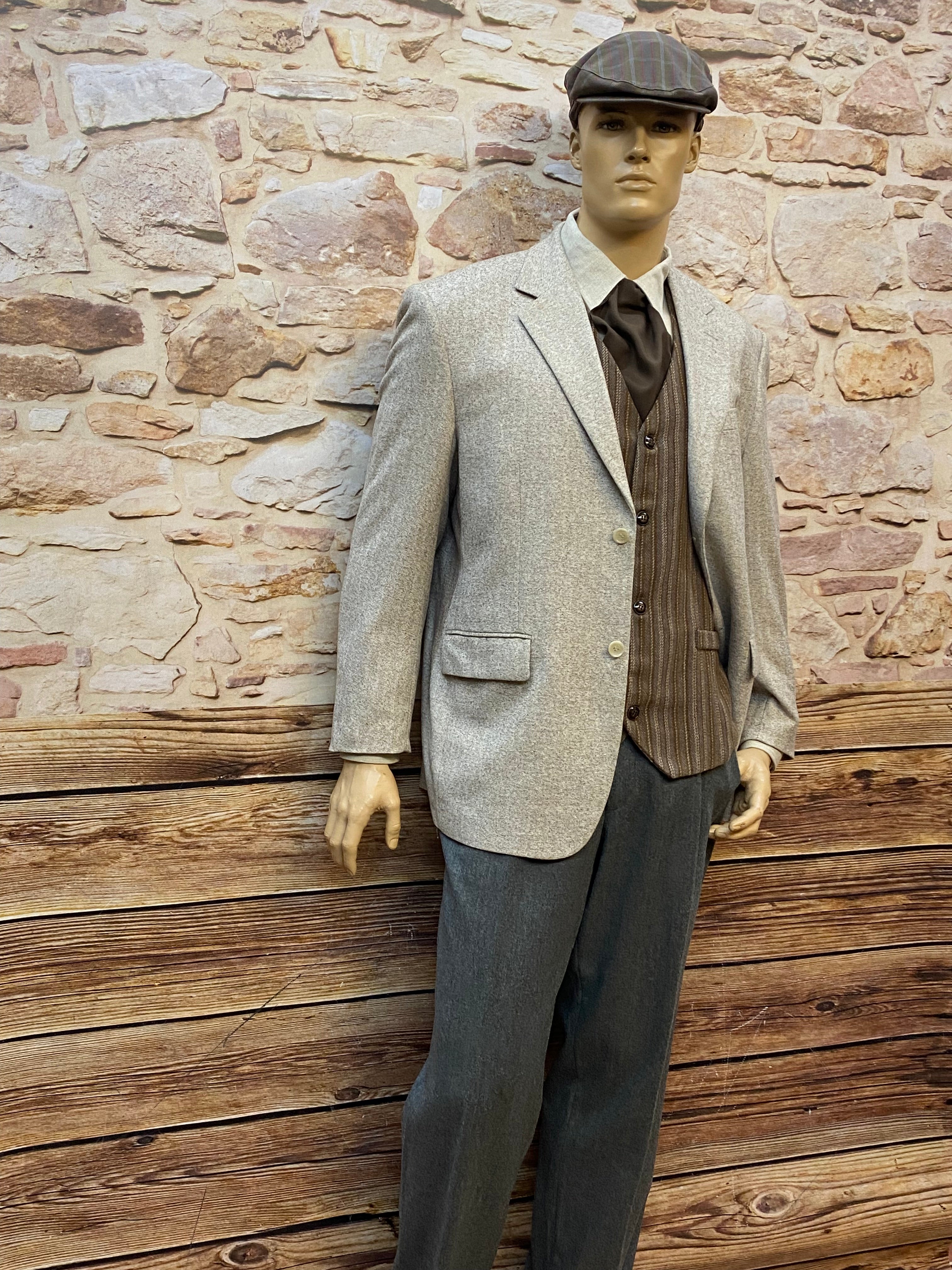 Oldtimer Vintage Kleidung für Herren Komplettes Outfit Gr. 54