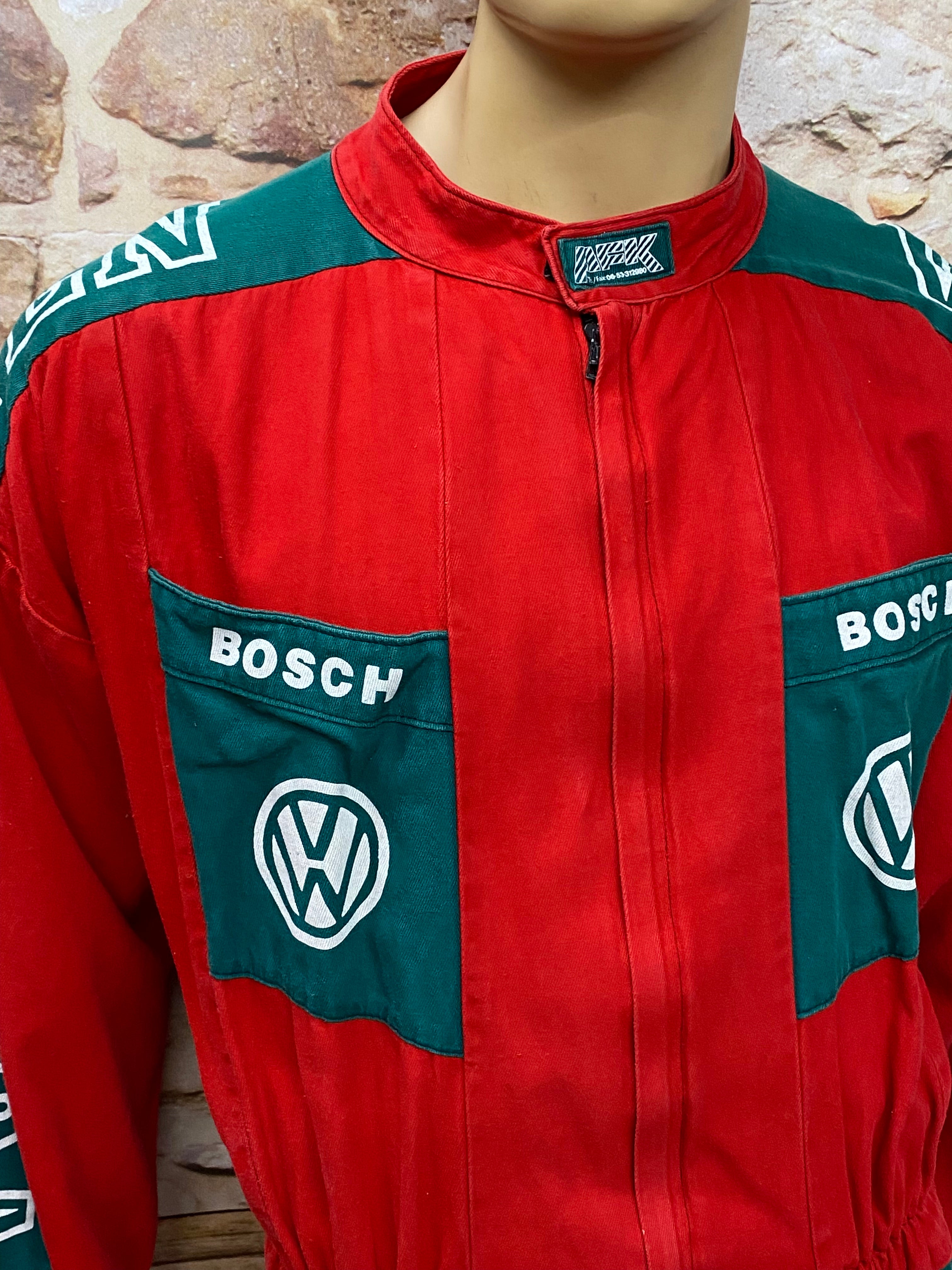 Roter Vintage Overall Bosch Mechaniker Gr.M