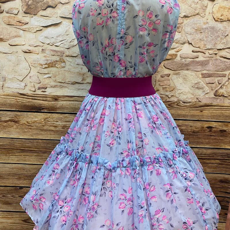 True Vintage Kleid 50´s Tea Dress Nylon Gr. 36 Selten Unikat