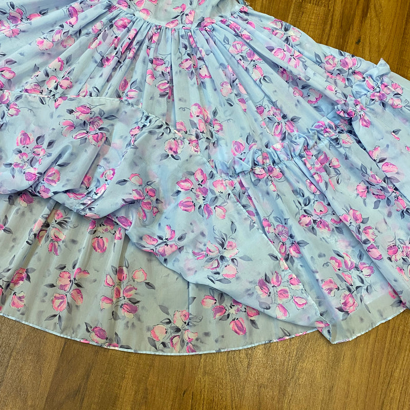 True Vintage Kleid 50´s Tea Dress Nylon Gr. 36 Selten Unikat