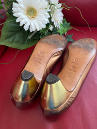 Vintage Metallic Pumps in Kupfer und Gold von Pollini Gr.39