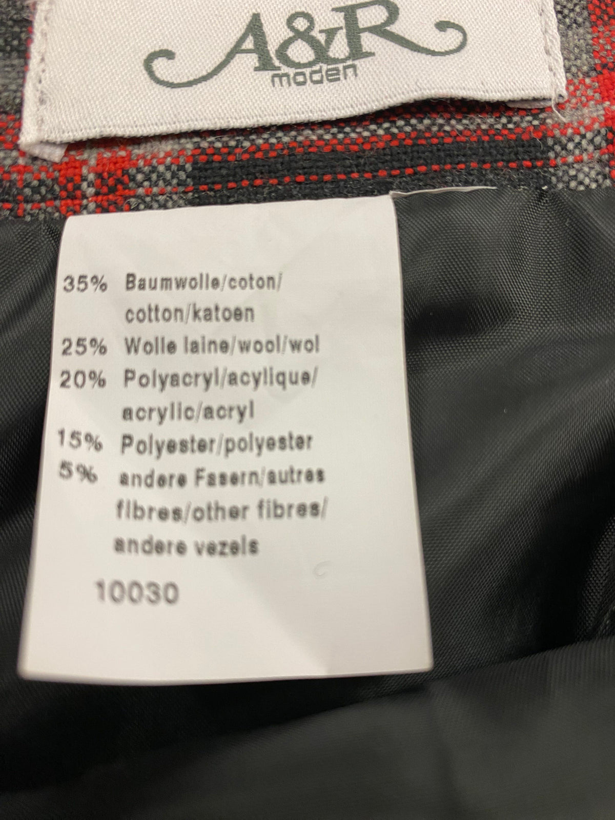 Vintage-Rock von A&R in Rot-Schwarz Karo