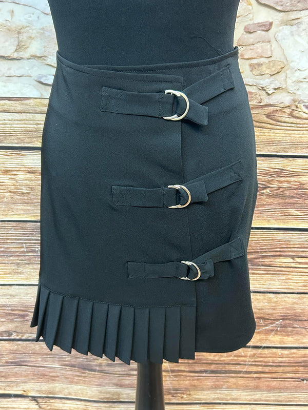 Rock Gr. 44 – Eleganter Vintage-Faltenrock mit Schnallen-Details
