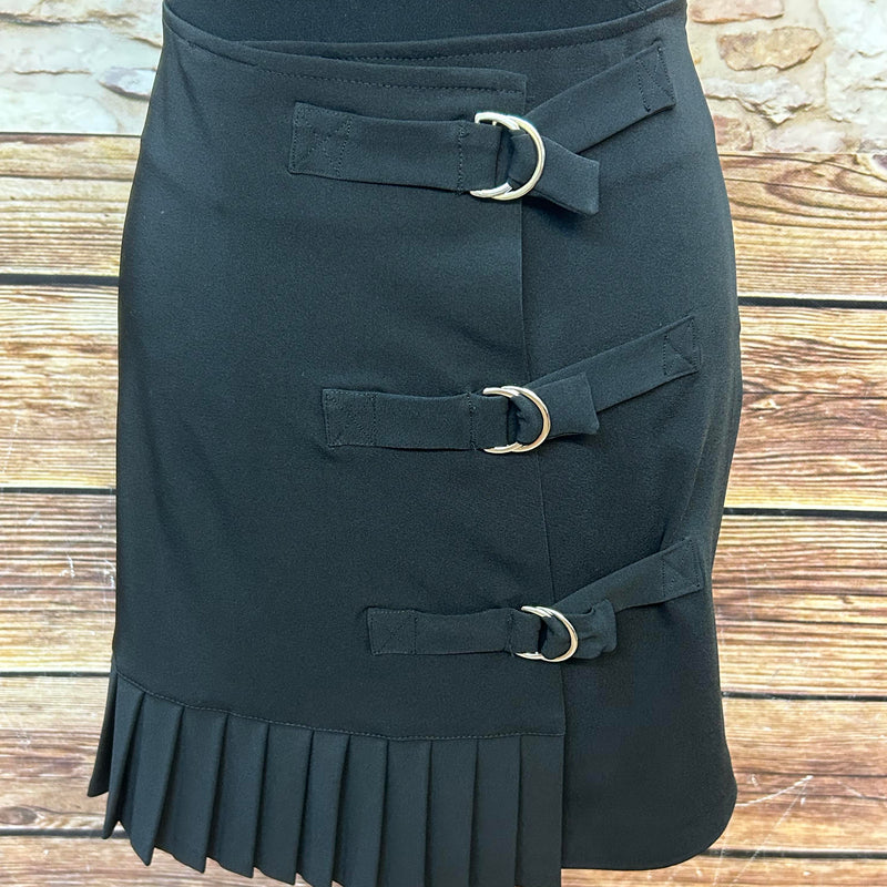 Rock Gr. 44 – Eleganter Vintage-Faltenrock mit Schnallen-Details