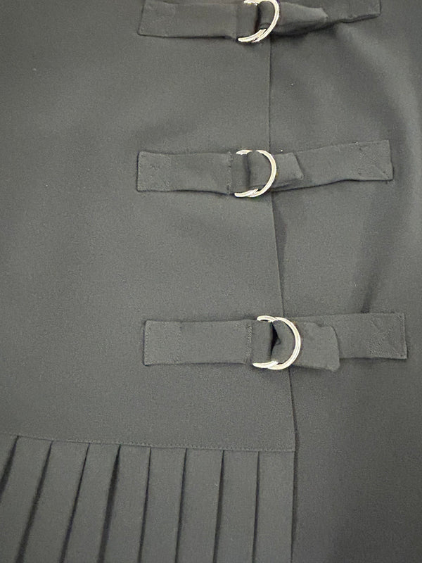 Rock Gr. 44 – Eleganter Vintage-Faltenrock mit Schnallen-Details
