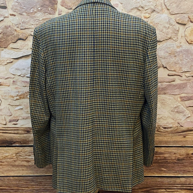Kariertes Vintage Sakko in Größe 54 mit Schurwoll-Cashmere-Mischung