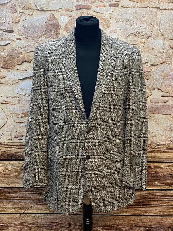 Kariertes Vintage Sakko in Braun/Beige, Größe 102
