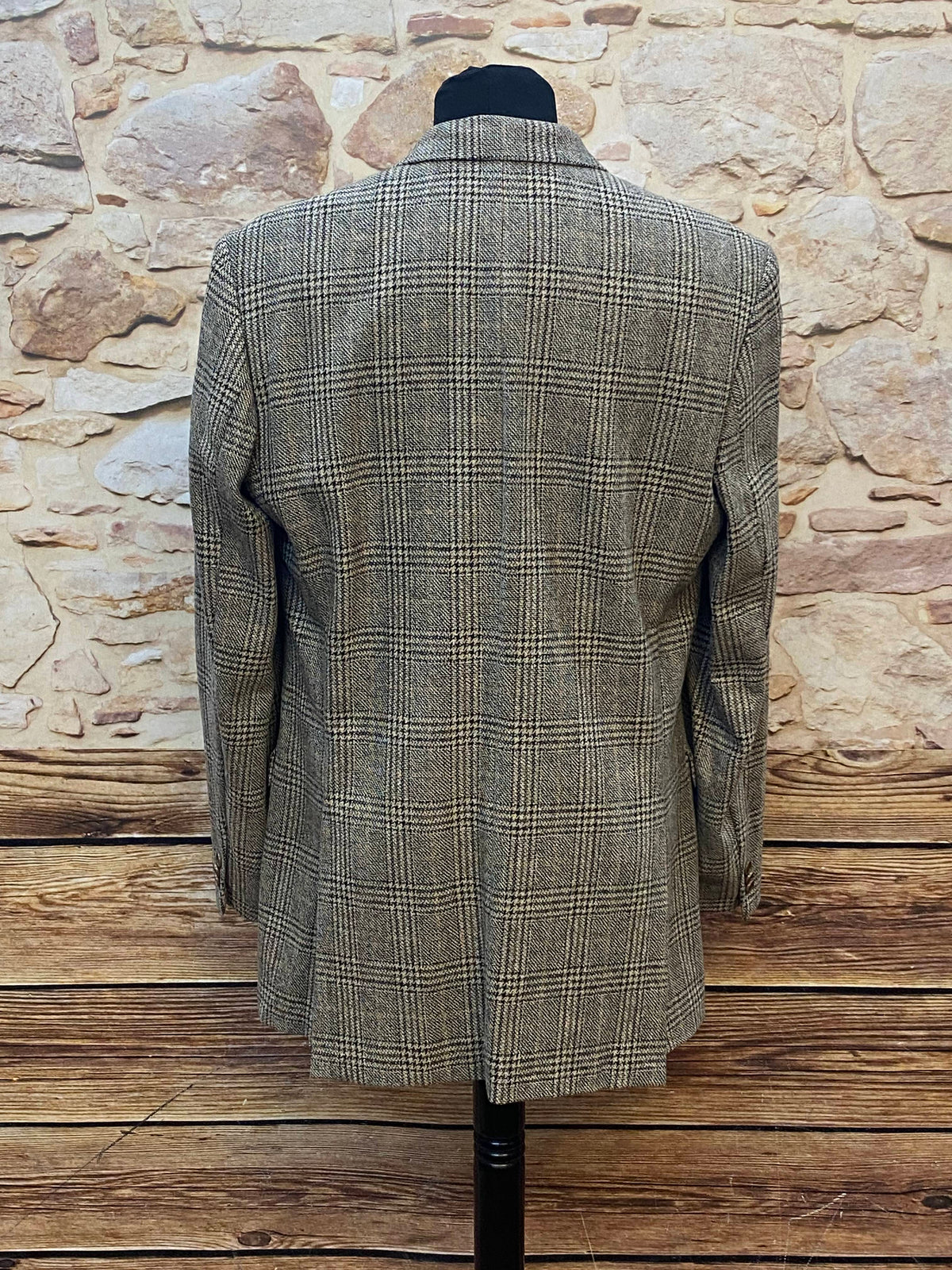 Kariertes Vintage Sakko in Braun/Beige, Größe 102