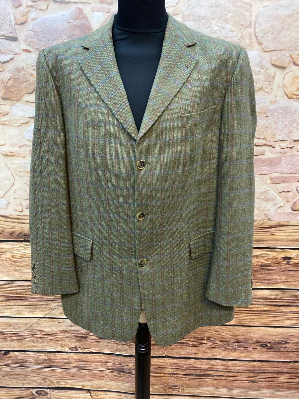 Exklusives Vintage-Sakko mit Woll-Kaschmir-Mix in Größe 54
