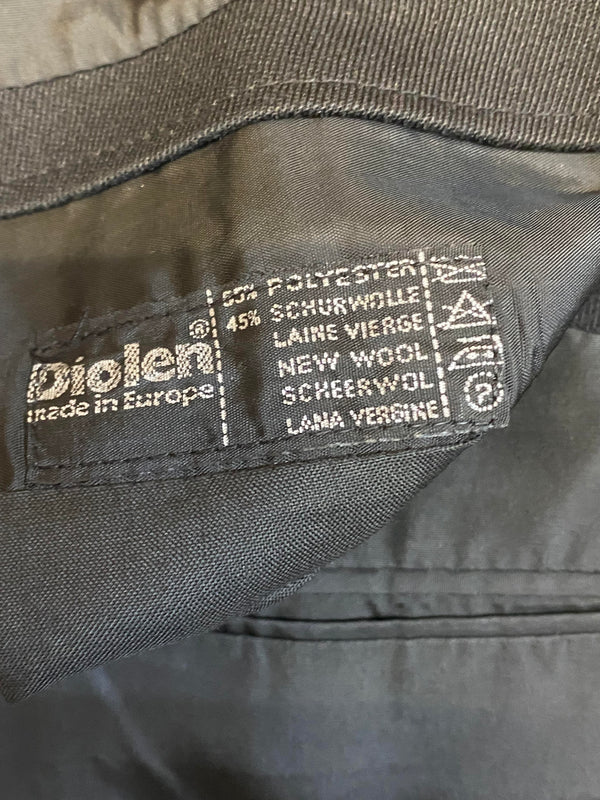 Vintage Sakko 1970er – Schwarz, Schurwollmix, Gr. ca. 56