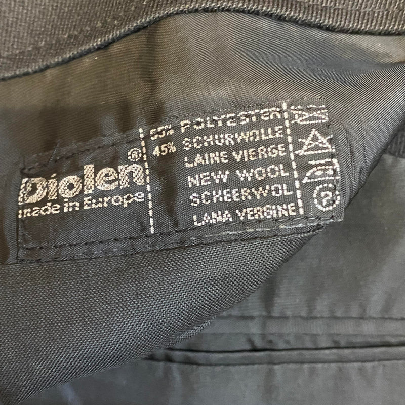 Vintage Sakko 1970er – Schwarz, Schurwollmix, Gr. ca. 56